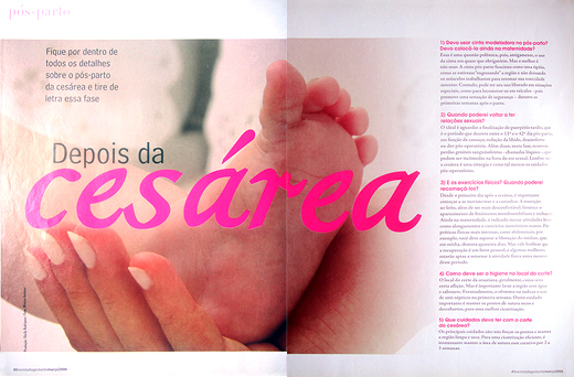 Revista da Gestante – Depois da cesárea